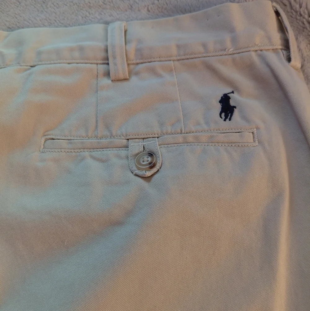 Polo Ralph Lauren Chino Classic Fit Cream Pants Classic Cotton Twill Size 38/32